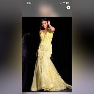 Jovani Elegant Yellow Gown